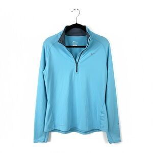 Nike Dri-FIT Turquoise 1/4 Zip Pullover Women’s Running Athletic Top Medium
